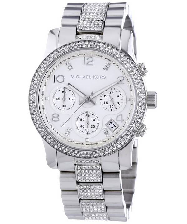 Michael Kors Runway White Dial Silver Steel Strap Watch for Women - MK5825