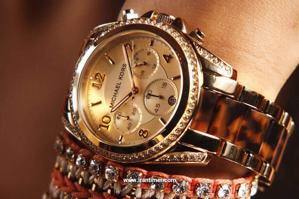 Michael Kors Blair Gold Dial Two Tone Steel Strap Watch for Women - MK6094