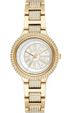 Michael Kors Taryn Mother of Pearl Dial Gold Steel Strap Watch For Women - MK6567