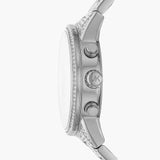 Michael Kors Ritz Chronograph Crystals Silver Dial Silver Steel Strap Watch for Women - MK6746