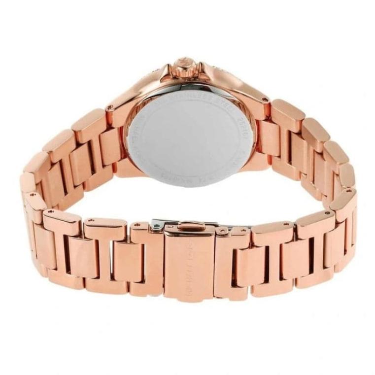 Michael Kors Camille Chronograph Grey Dial Rose Gold Steel Strap Watch For Women - MK6983