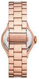 Michael Kors Lennox Three-Hand Silver Dial Rose Gold Steel Strap Watch For Women - MK7362