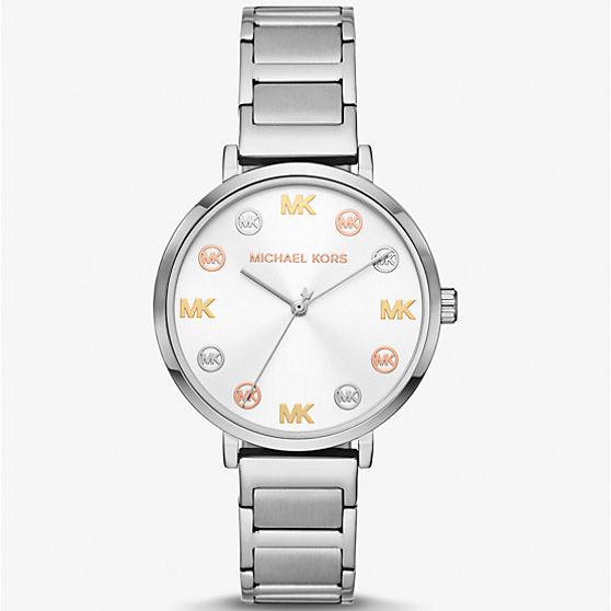 Michael Kors Addyson Quartz Silver Dial Silver Steel Strap Watch for Women - MK7417