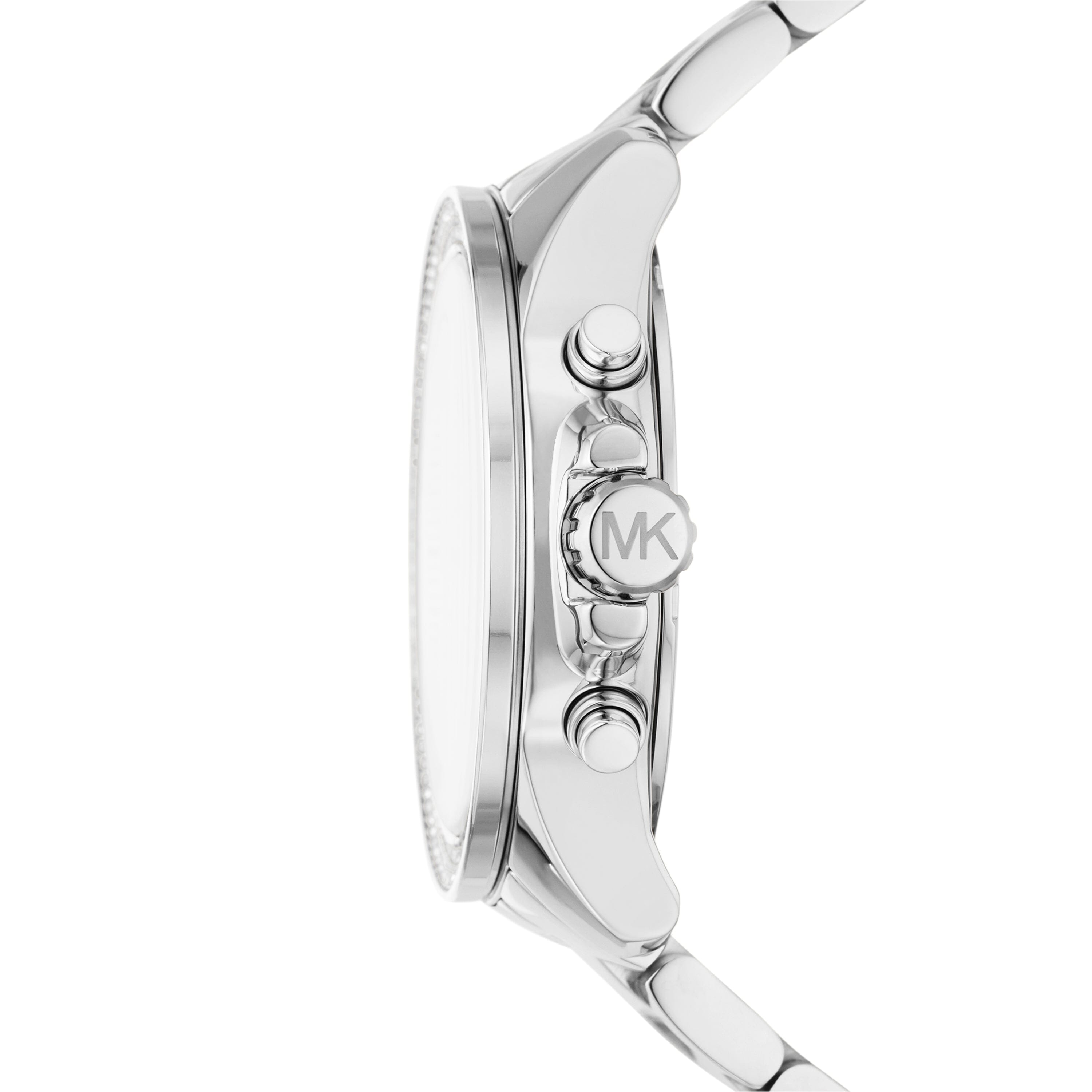 Michael Kors Wren Chronograph Silver Dial Silver Steel Strap Watch for Women - MK7429