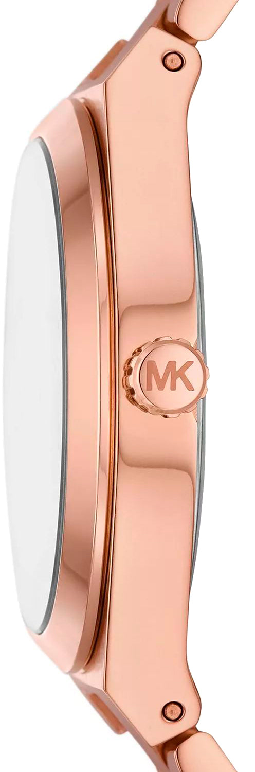 Michael Kors Lennox Analog Pink Dial Rose Gold Steel Strap Watch for Women - MK7462