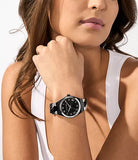 Michael Kors Lennox Analogue Black Dial Two Tone Steel Strap Watch for Women - MK7502