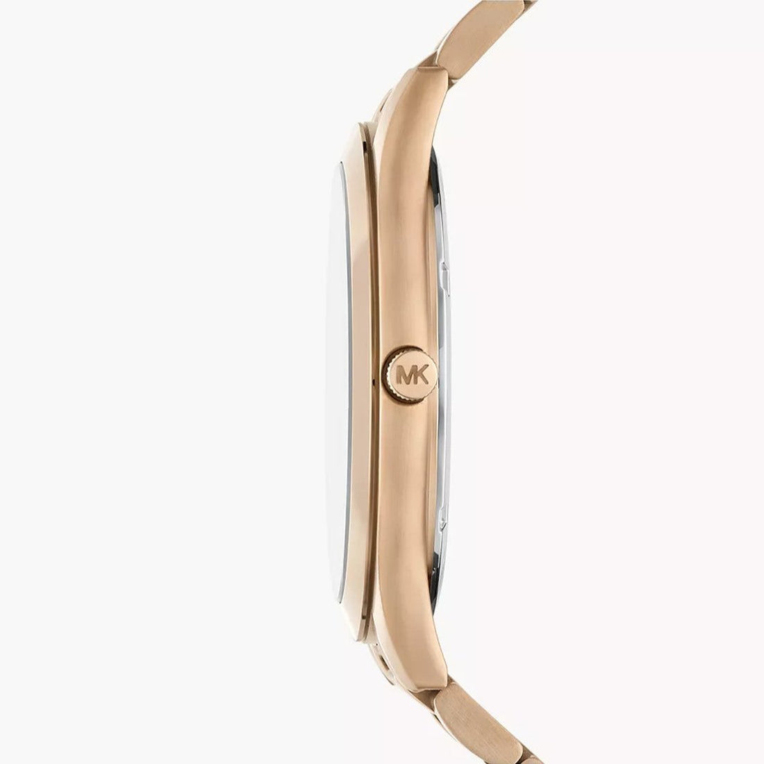 Michael Kors Slim Runway Three-Hand Gold Dial Gold Steel Strap Watch for Women - MK9122