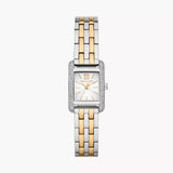 Michael Kors Three-Hand White Dial Two Tone Steel Strap Watch for Women - MKO1035