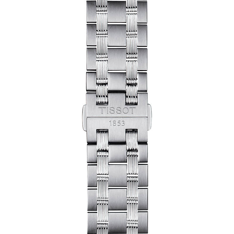 Tissot Automatics III Day Date White Dial Silver Steel Strap Watch For Men - T065.430.11.031.00