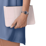 Tissot T Lady Flamingo Mother of Pearl Blue Dial Silver Steel Strap Watch for Women - T094.210.11.126.00
