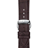 Tissot Gentleman Powermatic 80 Silicium Black Dial Brown Leather Strap Watch For Men - T127.407.16.051.01