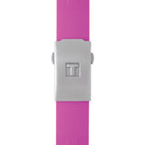 Tissot T Race Chronograph White Dial Pink Rubber Strap Watch for Women - T048.217.17.017.01