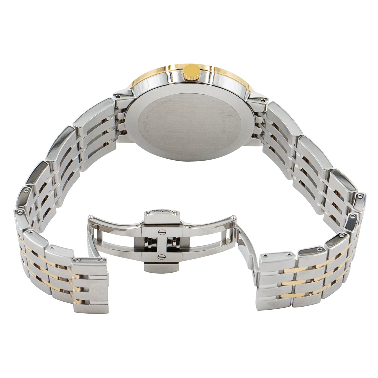 Movado Museum Esperanza Black Dial Two Tone Steel Strap Watch For Men - 0607058