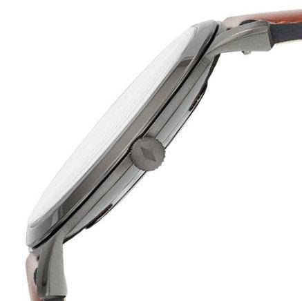 Fossil The Minimalist 3H Grey Dial Brown Leather Strap Watch for Men - FS5479