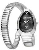 Just Cavalli Serpente Metallica Black Dial Silver Steel Strap Watch for Women - JC1L208M0025