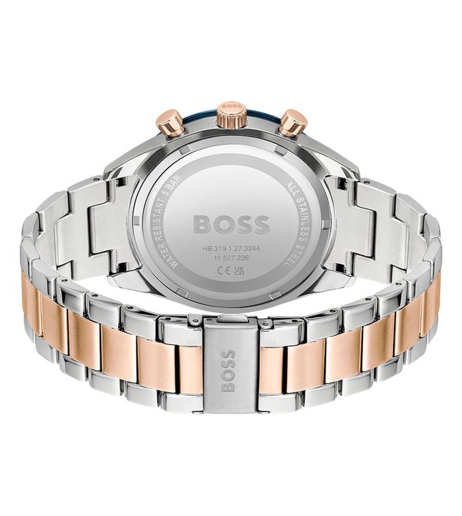 Hugo Boss Santiago Blue Dial Two Tone Steel Strap Watch for Men - 1513937
