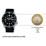 Seiko 5 Sports SKX Automatic Black Dial Black NATO Strap Watch For Men - SRPD55K3