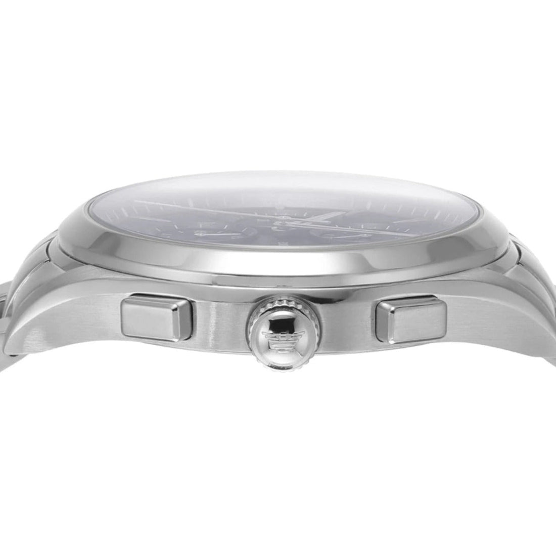 Emporio Armani Chronograph Blue Dial Silver Steel Strap Watch For Men - AR11528