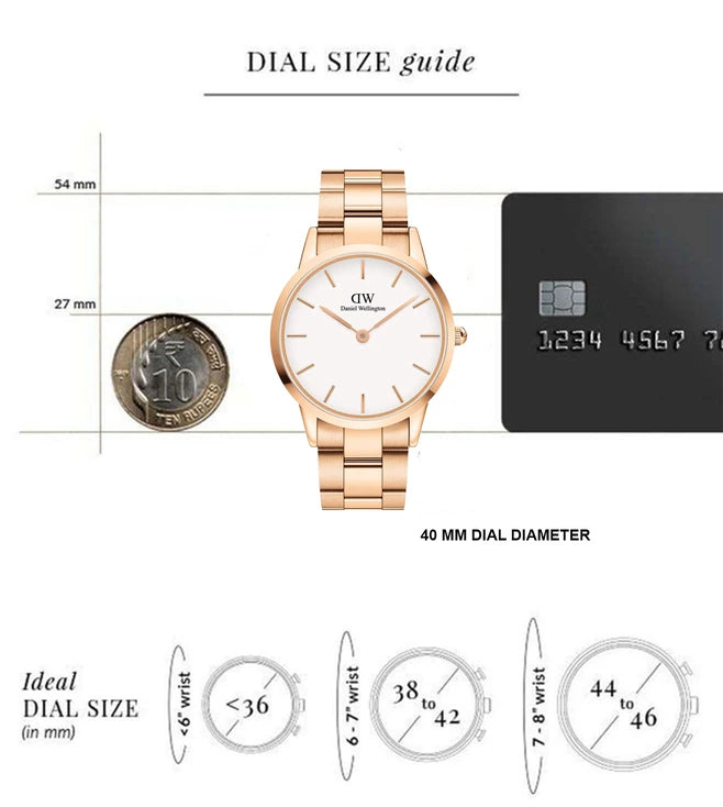 Daniel Wellington Iconic Link White Dial Gold Steel Strap Watch For Men - DW00100343