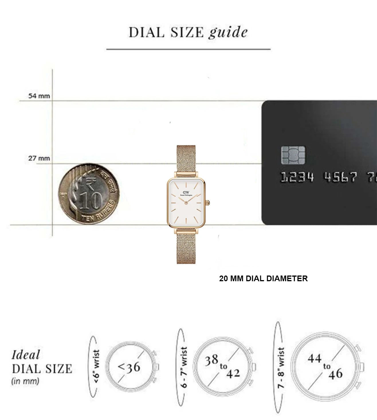 Daniel Wellington Quadro Melrose White Dial Gold Mesh Strap Watch For Women - DW00100431