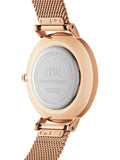 Daniel Wellington Petite Melrose Pink Dial Rose Gold Mesh Strap Watch For Women - DW00100368