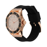 Michael Kors Everest Analog Rose Gold Dial Black Silicone Strap Watch For Women - MK7358