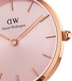 Daniel Wellington Petite Melrose Pink Dial Rose Gold Mesh Strap Watch For Women - DW00100368