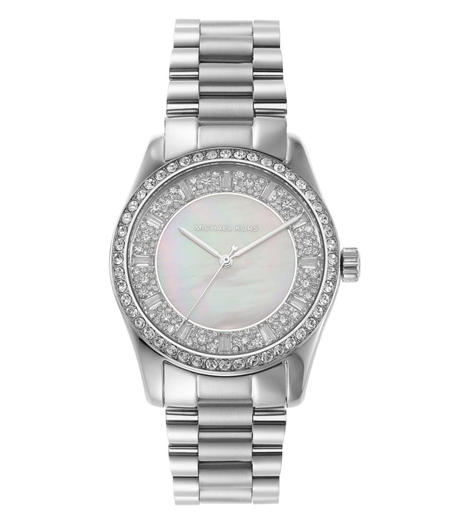 Michael Kors Everest Three hand Silver Dial Silver Steel Strap Watch For Women - MK7403