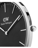 Daniel Wellington Classic Sheffield Black Dial Black Leather Strap Watch For Men - DW00100133
