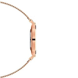 Daniel Wellington Petite Melrose Black Dial Rose Gold Mesh Strap Watch For Women - DW00100303