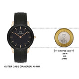 Daniel Wellington Iconic Motion Black Dial Rubber Strap Watch For Women - DW00100426