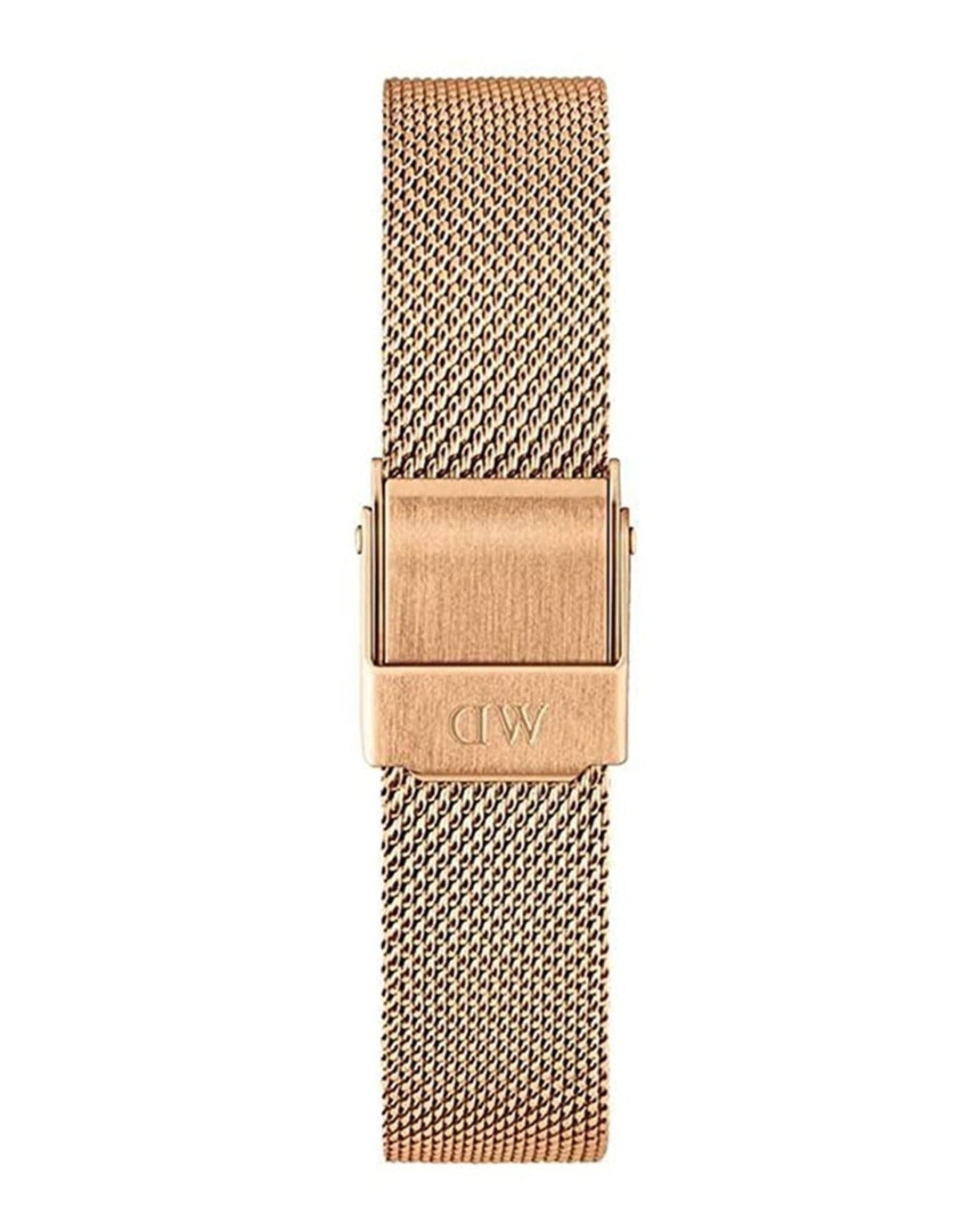 Daniel Wellington Classic Petite Melrose Black Dial Rose Gold Mesh Bracelet Watch For Women - DW00100217