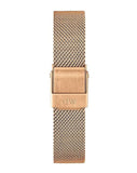 Daniel Wellington Classic Petite Melrose Black Dial Rose Gold Mesh Bracelet Watch For Women - DW00100217