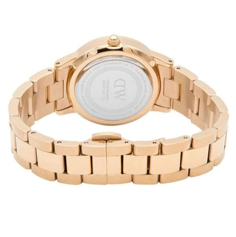 Daniel Wellington Iconic Link Unitone Rose Gold Dial Rose Gold Steel Strap Watch For Women - DW00100401