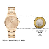 Daniel Wellington Iconic Link Unitone Rose Gold Dial Rose Gold Steel Strap Watch For Women - DW00100401
