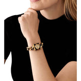 Michael Kors Chain Lock Analog Silver Dial Two Tone Steel Strap Watch for Women - MK4808