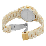 Michael Kors Runway Pavé Chronograph White Dial White Acetate Strap Watch for Women - MK7476