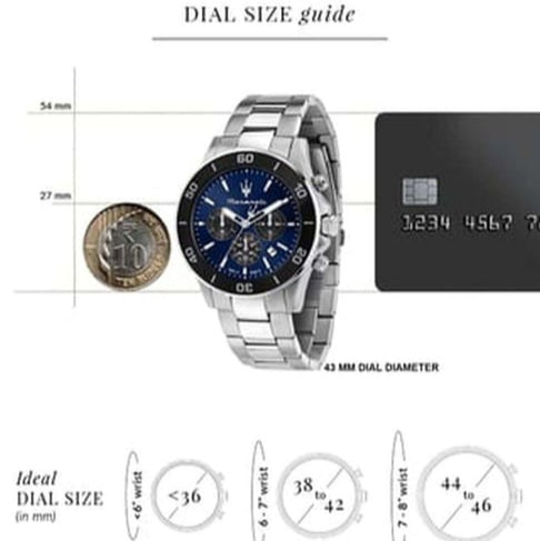 Maserati Competizione Chronograph Blue Dial Silver Steel Strap Watch For Men - R8873600009