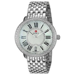 Michele Serein Mother of Pearl Dial Silver Steel Strap Watch for Women - MWW21B000030