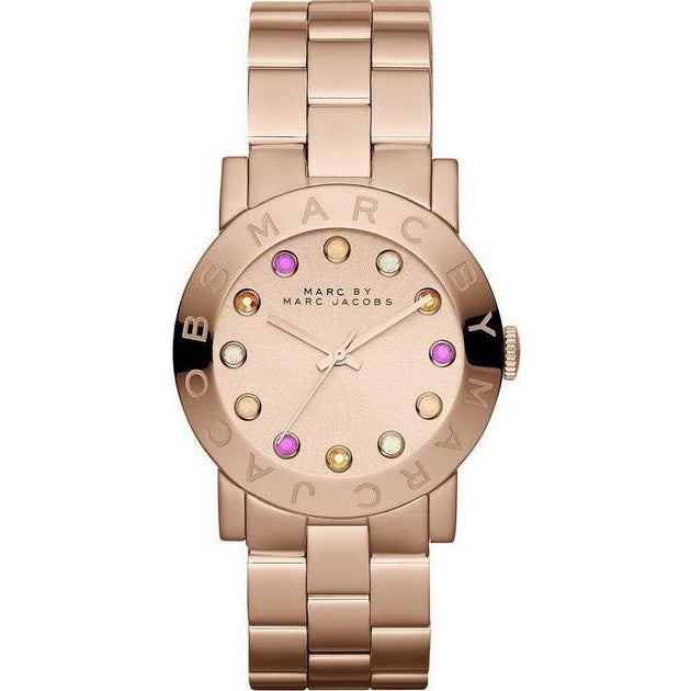 Marc Jacobs Amy Dexter Rose Gold Dial Rose Gold Steel Strap Watch for Women - MBM3216