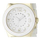Marc Jacobs Pelly White Dial White SIlicone Strap Watch for Women - MBM2525
