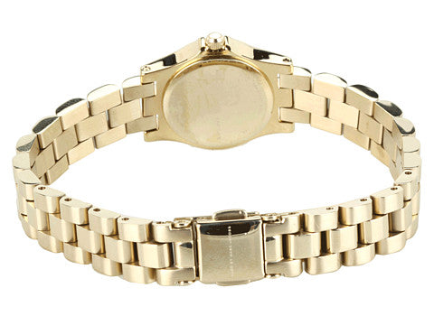 Marc Jacobs Henry Dinky Gold Dial Gold Steel Strap Watch for Women - MBM3199