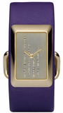 Marc Jacobs Champagne Dial Purple Leather Strap Watch for Women - MBM2044