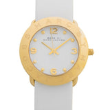 Marc Jacobs Amy White Dial White Leather Strap Watch for Women - MBM1150