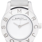 Marc Jacobs Mini Blade White Dial White Leather Strap Watch for Women - MBM1206