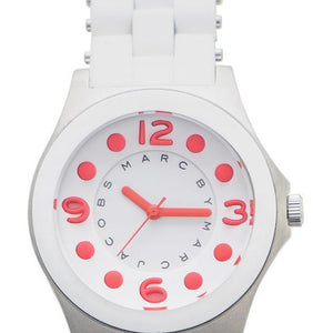 Marc Jacobs Pelly White Dial White Silicone Strap Watch for Women - MBM2588