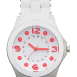 Marc Jacobs Pelly White Dial White Silicone Strap Watch for Women - MBM2588