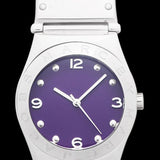 Marc Jacobs Purple Dial Silver Steel Strap Watch for Women - MBM3032