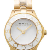 Marc Jacobs Amy White Dial Gold Steel Strap Watch for Women - MBM3051