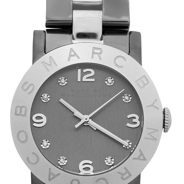 Marc Jacobs Amy Grey Dial Grey Steel Strap Watch for Women - MBM3196